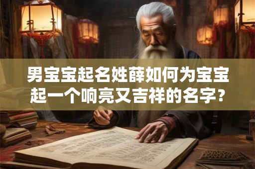 男宝宝起名姓薛如何为宝宝起一个响亮又吉祥的名字？