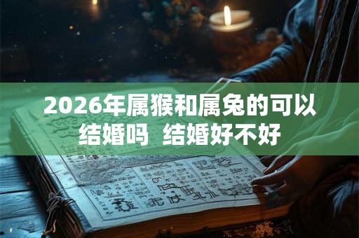 2026年属猴和属兔的可以结婚吗  结婚好不好