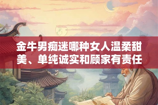 金牛男痴迷哪种女人温柔甜美、单纯诚实和顾家有责任感的她们
