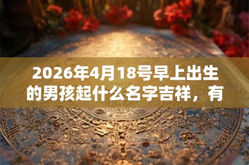 2026年4月18号早上出生的男孩起什么名字吉祥，有什么名字推荐？