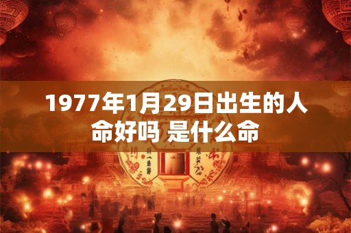 1977年1月29日出生的人命好吗 是什么命