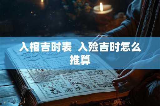 入棺吉时表  入殓吉时怎么推算