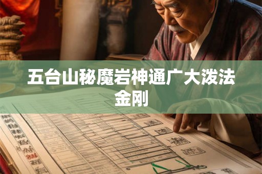 五台山秘魔岩神通广大泼法金刚