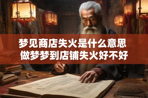 梦见商店失火是什么意思 做梦梦到店铺失火好不好 梦见商店失火是什么意思 做梦梦到店铺失火好不好