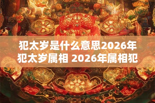 犯太岁是什么意思2026年犯太岁属相 2026年属相犯太岁含义