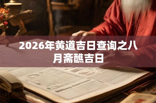 2026年黄道吉日查询之八月斋醮吉日