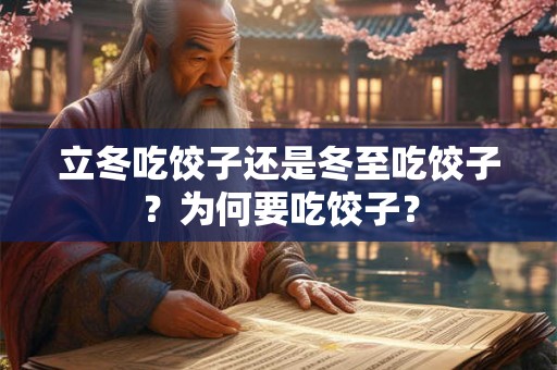 立冬吃饺子还是冬至吃饺子？为何要吃饺子？