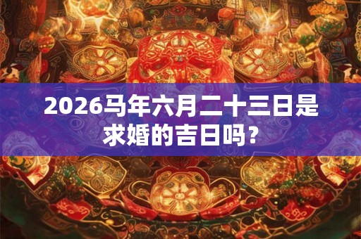 2026马年六月二十三日是求婚的吉日吗? 2026马年六月二十三日是求婚的吉日吗?