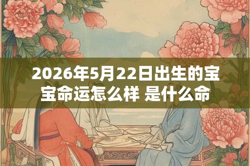 2026年5月22日出生的宝宝命运怎么样 是什么命