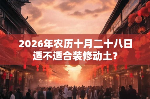 2026年农历十月二十八日适不适合装修动土？
