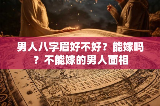男人八字眉好不好？能嫁吗？不能嫁的男人面相