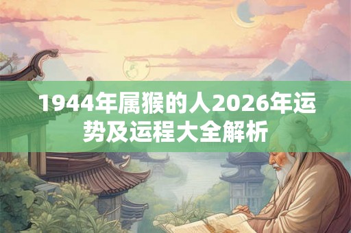 1944年属猴的人2026年运势及运程大全解析