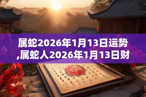 属蛇2026年1月13日运势,属蛇人2026年1月13日财运,生肖蛇2026年1月13日运势 属蛇2026年1月13日运势,属蛇人2026年1月13日财运,生肖蛇2026年1月13日运势