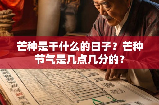 芒种是干什么的日子？芒种节气是几点几分的？