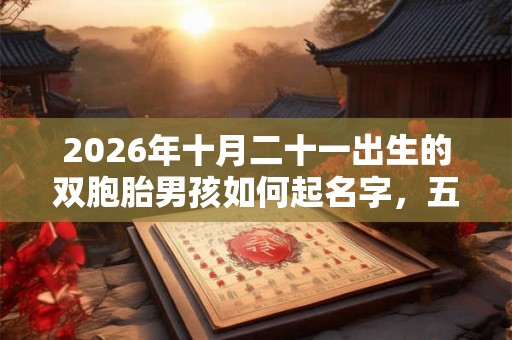 2026年十月二十一出生的双胞胎男孩如何起名字，五行属什么？
