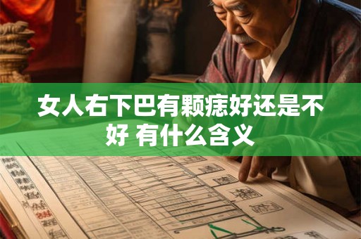 女人右下巴有颗痣好还是不好 有什么含义 女人右下巴有颗痣好还是不好 有什么含义