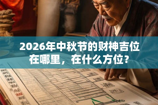 2026年中秋节的财神吉位在哪里，在什么方位？