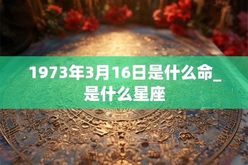 1973年3月16日是什么命_是什么星座