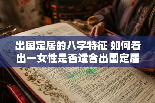 出国定居的八字特征 如何看出一女性是否适合出国定居
