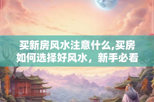 买新房风水注意什么,买房如何选择好风水，新手必看！