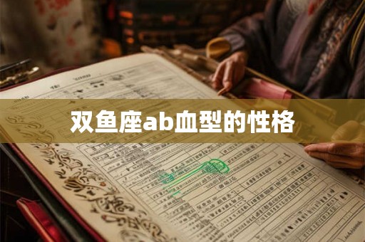 双鱼座ab血型的性格