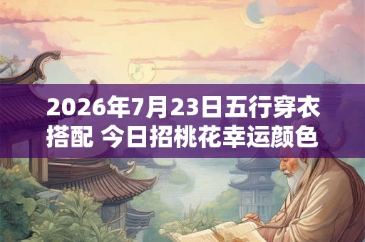 2026年7月23日五行穿衣搭配 今日招桃花幸运颜色