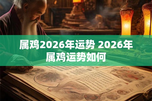 属鸡2026年运势 2026年属鸡运势如何
