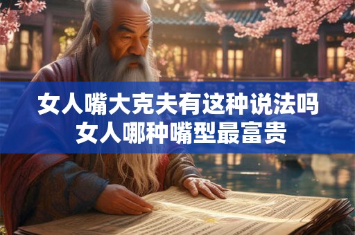 女人嘴大克夫有这种说法吗 女人哪种嘴型最富贵