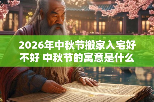 2026年中秋节搬家入宅好不好 中秋节的寓意是什么
