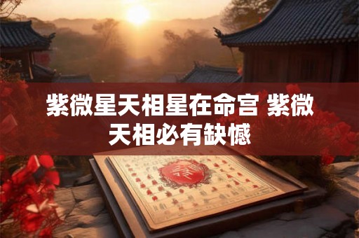 紫微星天相星在命宫 紫微天相必有缺憾