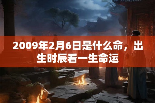 2009年2月6日是什么命，出生时辰看一生命运