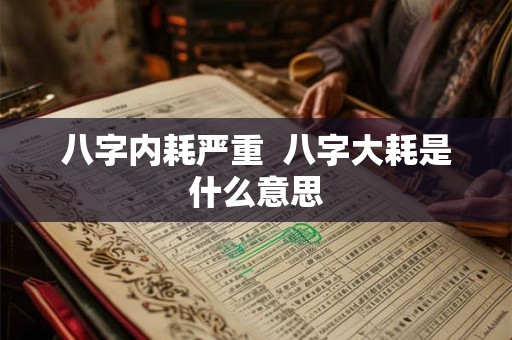 八字内耗严重  八字大耗是什么意思