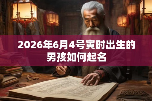2026年6月4号寅时出生的男孩如何起名