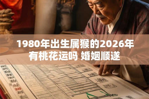 1980年出生属猴的2026年有桃花运吗 婚姻顺遂