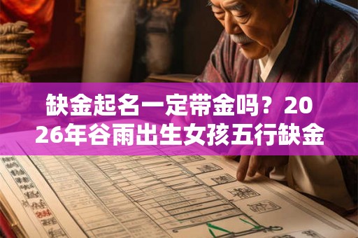 缺金起名一定带金吗？2026年谷雨出生女孩五行缺金起名
