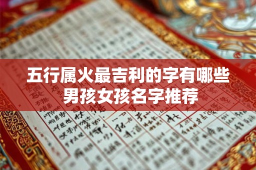 五行属火最吉利的字有哪些 男孩女孩名字推荐