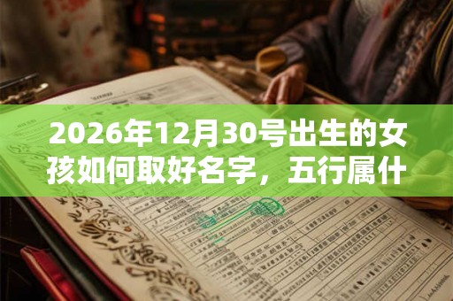 2026年12月30号出生的女孩如何取好名字，五行属什么