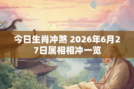 今日生肖冲煞 2026年6月27日属相相冲一览