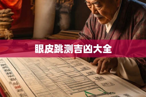 眼皮跳测吉凶大全