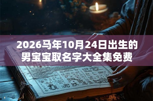 2026马年10月24日出生的男宝宝取名字大全集免费