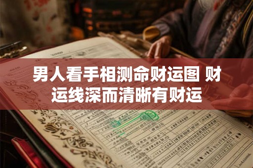 男人看手相测命财运图 财运线深而清晰有财运