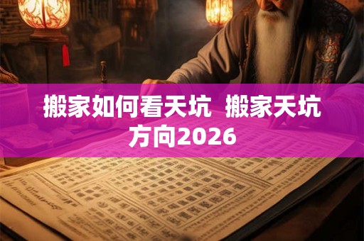 搬家如何看天坑  搬家天坑方向2026
