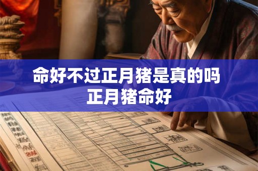命好不过正月猪是真的吗 正月猪命好