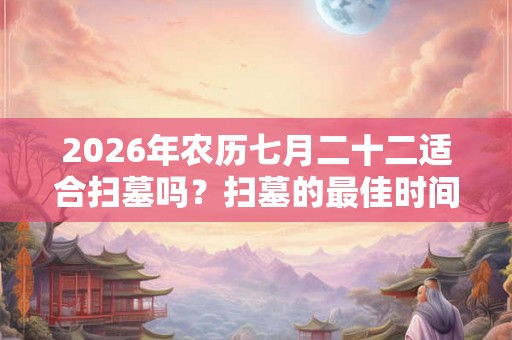 2026年农历七月二十二适合扫墓吗？扫墓的最佳时间？