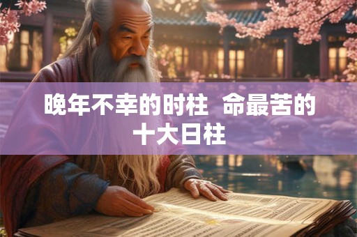 晚年不幸的时柱  命最苦的十大日柱