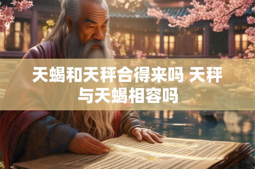 天蝎和天秤合得来吗 天秤与天蝎相容吗