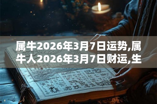 属牛2026年3月7日运势,属牛人2026年3月7日财运,生肖牛2026年3月7日运势 属牛2026年3月7日运势,属牛人2026年3月7日财运,生肖牛2026年3月7日运势