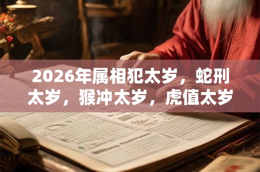 2026年属相犯太岁，蛇刑太岁，猴冲太岁，虎值太岁