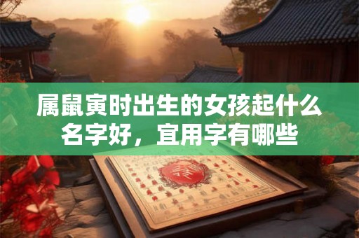属鼠寅时出生的女孩起什么名字好，宜用字有哪些