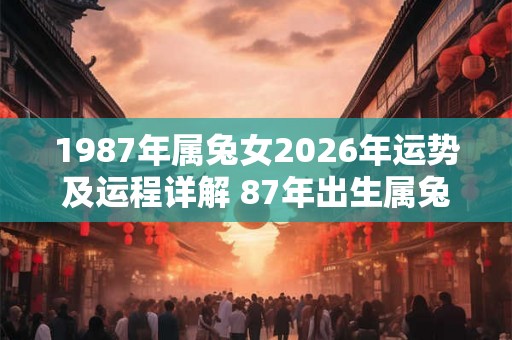 1987年属兔女2026年运势及运程详解 87年出生属兔人2026全年每月运势女性